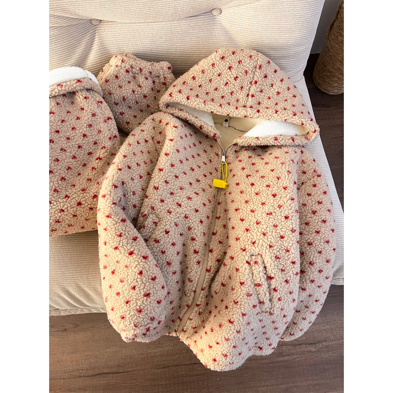 Trostruki pamučni pajamski set s kardigan stilom, dugi rukavi i dugi hlače, debela tkanina 201-250 g/m² za zimu