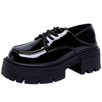 Warrior ženske casual loaferice s kvadratnim vrhom, PU gornji dio, PVC potplat, vezanje na vezice