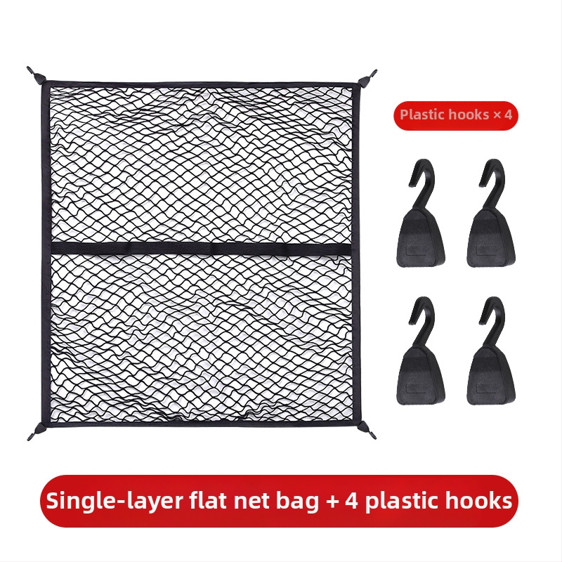 Zadná sieťka do batožinového priestoru, polyester, univerzálne uchytenie, skladacia, prispôsobiteľná, tlač loga k dispozícii