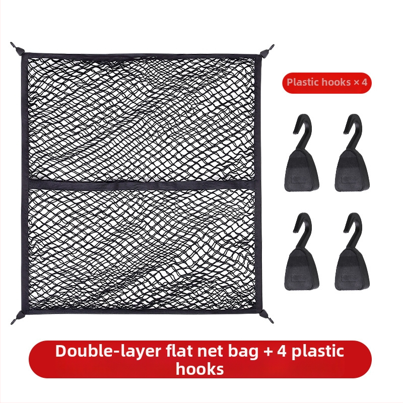 Zadná sieťka do batožinového priestoru, polyester, univerzálne uchytenie, skladacia, prispôsobiteľná, tlač loga k dispozícii