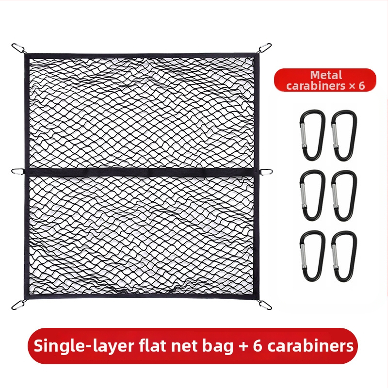 Zadná sieťka do batožinového priestoru, polyester, univerzálne uchytenie, skladacia, prispôsobiteľná, tlač loga k dispozícii