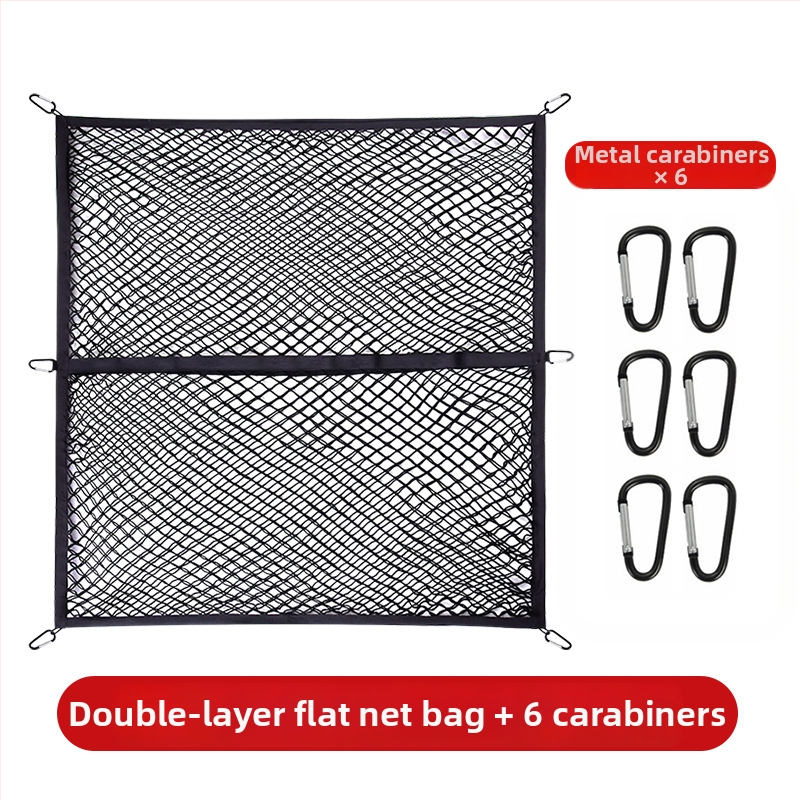 Zadná sieťka do batožinového priestoru, polyester, univerzálne uchytenie, skladacia, prispôsobiteľná, tlač loga k dispozícii