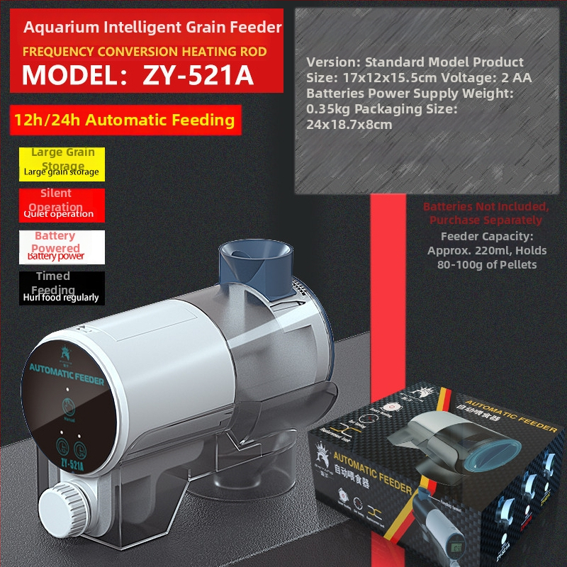 Zhiyang hranilnik automat pentru acvariu – alimentare programată cu peleti pentru pești ornamentali, material ABS