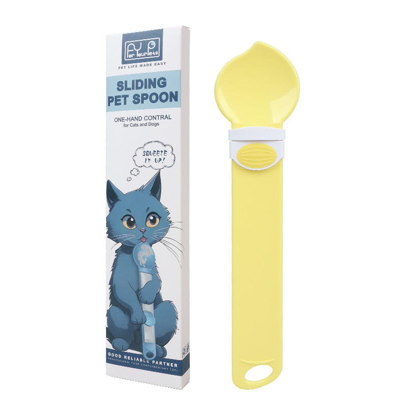 Žlička za hranjenje mačaka, plastična, fleksibilna i periva, brend foryourpets