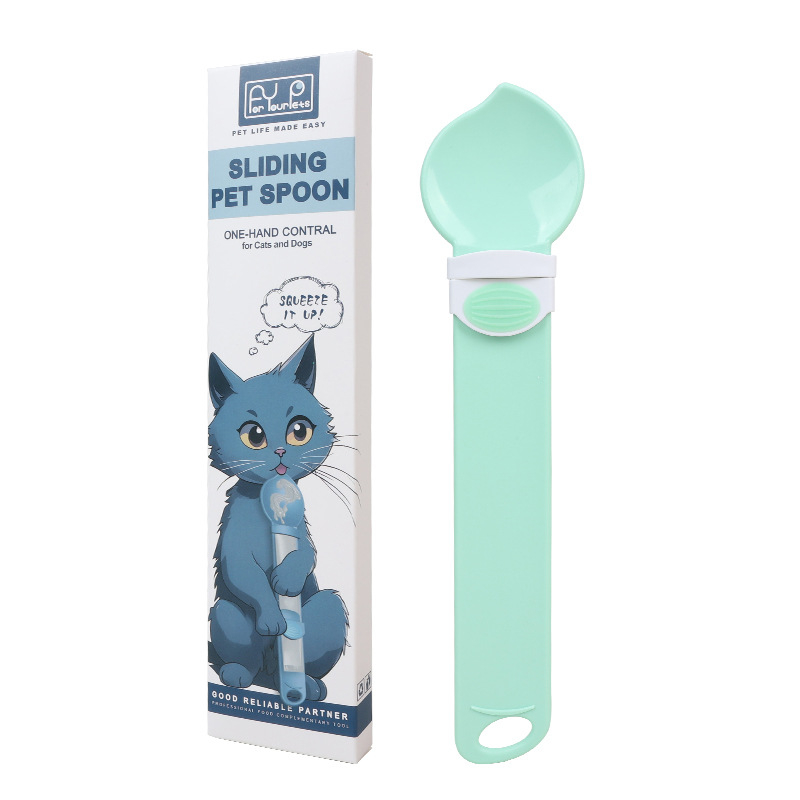 Žlička za hranjenje mačaka, plastična, fleksibilna i periva, brend foryourpets