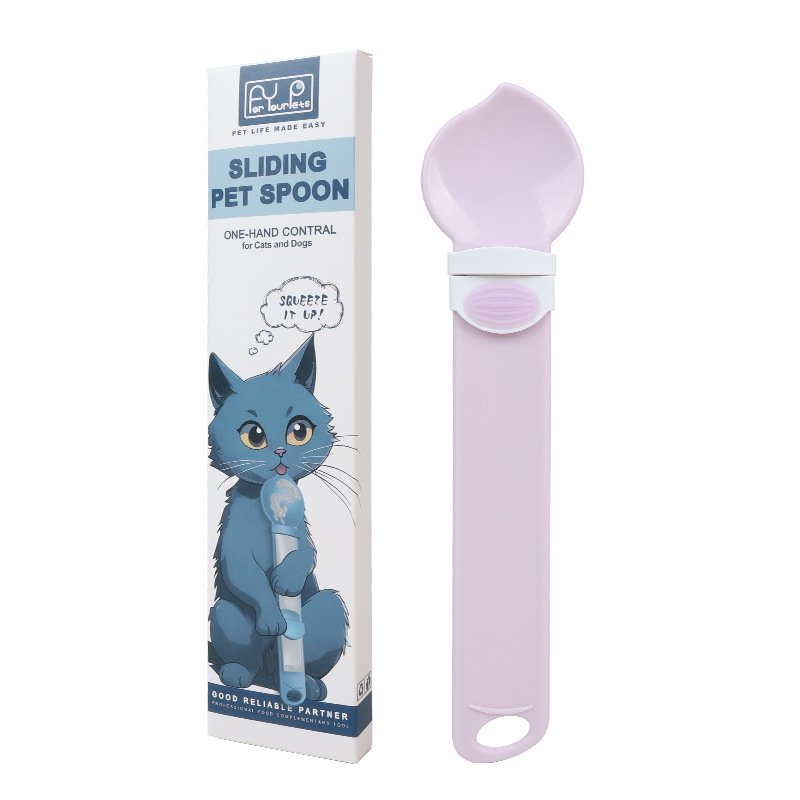 Žlička za hranjenje mačaka, plastična, fleksibilna i periva, brend foryourpets