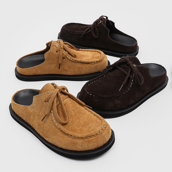 Muške Baotou Birkenstock papuče – ležerni stil, gornji dio od baršuna, gumena potplat, zatvaranje overshoes