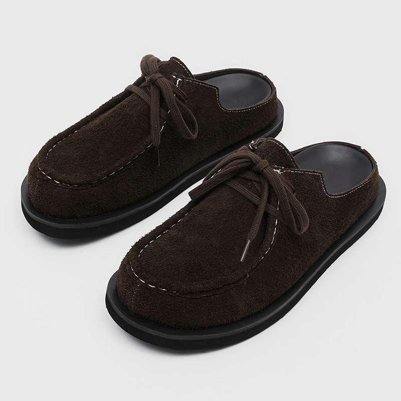 Muške Baotou Birkenstock papuče – ležerni stil, gornji dio od baršuna, gumena potplat, zatvaranje overshoes