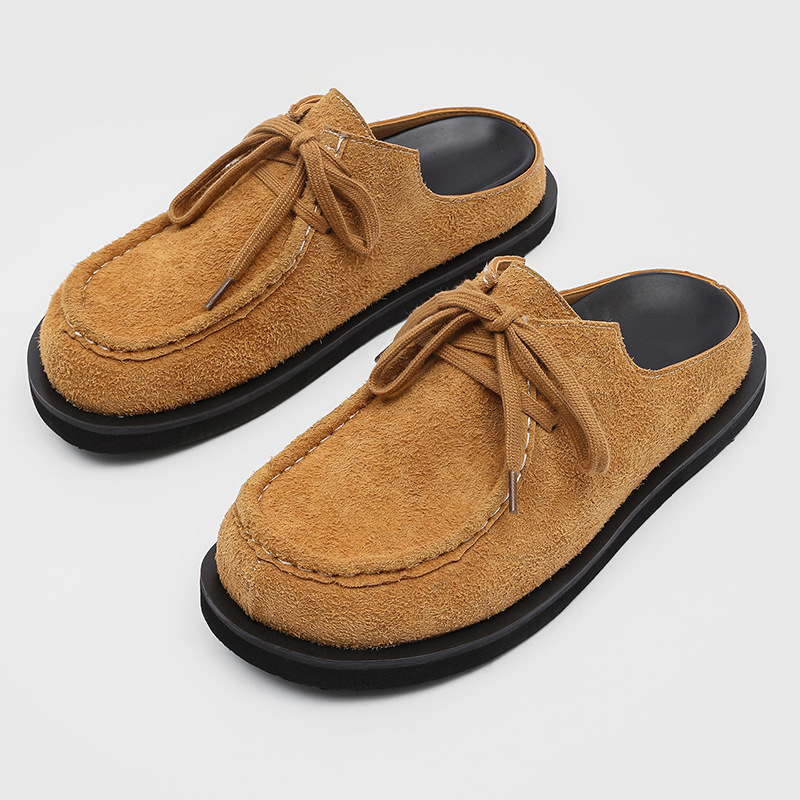 Muške Baotou Birkenstock papuče – ležerni stil, gornji dio od baršuna, gumena potplat, zatvaranje overshoes