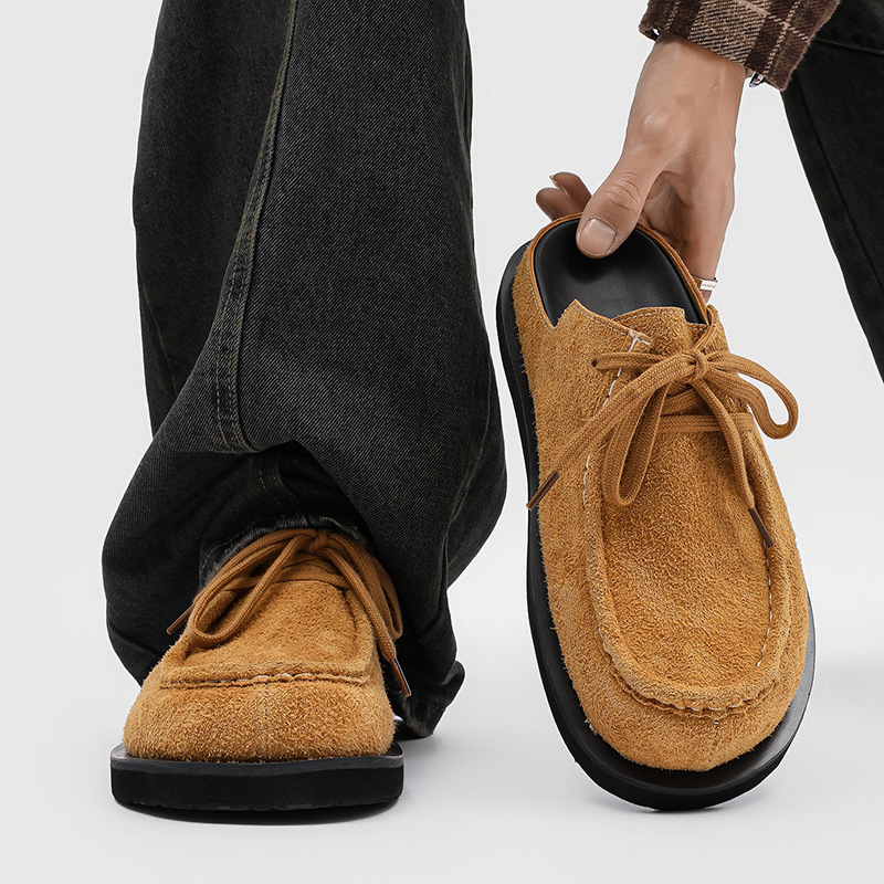 Muške Baotou Birkenstock papuče – ležerni stil, gornji dio od baršuna, gumena potplat, zatvaranje overshoes