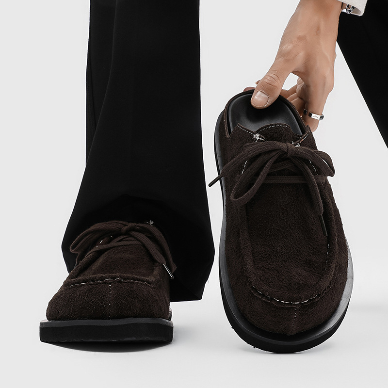Muške Baotou Birkenstock papuče – ležerni stil, gornji dio od baršuna, gumena potplat, zatvaranje overshoes