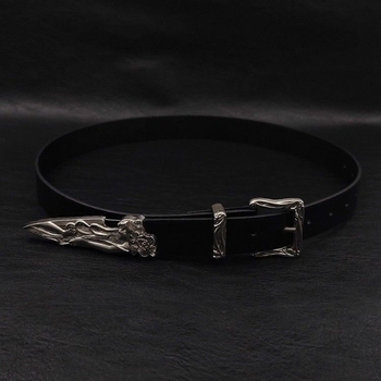 Unisex kaiš s vintage metalnim izrezbarenim cvjetnim motivom, PU koža, kopča od legure, zaključavanje pin kopkom, širina 2-4 cm, proljeće 2025