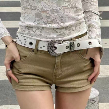 PU remen s metalnom kopčom, kopča s iglom, spojni dizajn, stil osobni/hip-hop/rodno neutralan