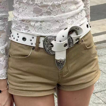 PU remen s metalnom kopčom, kopča s iglom, spojni dizajn, stil osobni/hip-hop/rodno neutralan