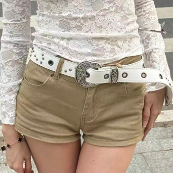 PU remen s metalnom kopčom, kopča s iglom, spojni dizajn, stil osobni/hip-hop/rodno neutralan