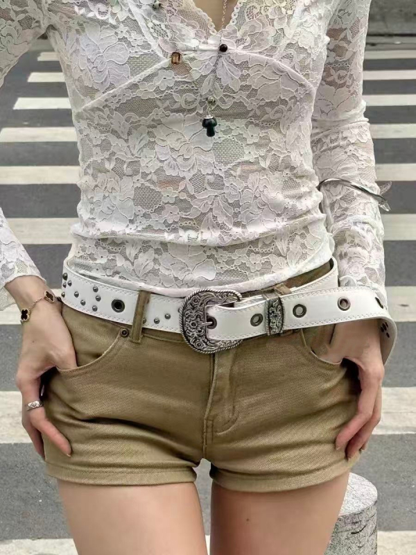 PU remen s metalnom kopčom, kopča s iglom, spojni dizajn, stil osobni/hip-hop/rodno neutralan