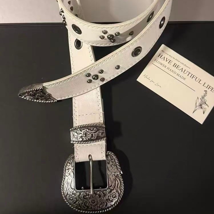 PU remen s metalnom kopčom, kopča s iglom, spojni dizajn, stil osobni/hip-hop/rodno neutralan
