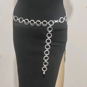 Metalni kai za struk za žene, s jednim prstenom, univerzalni stil, duljina 80-100 cm, širina 5 mm