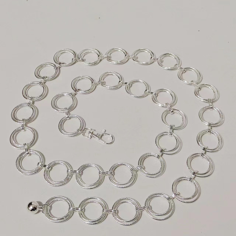 Metalni kai za struk za žene, s jednim prstenom, univerzalni stil, duljina 80-100 cm, širina 5 mm