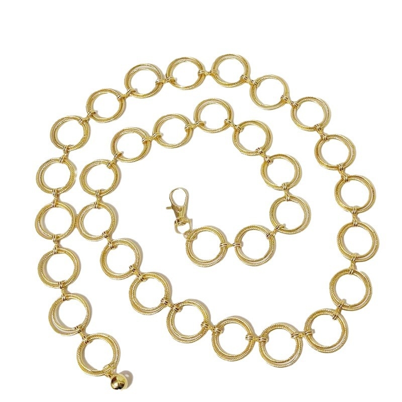 Metalni kai za struk za žene, s jednim prstenom, univerzalni stil, duljina 80-100 cm, širina 5 mm