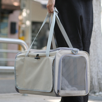 Geantă de transport pentru animale de companie, pentru pisici și câini mici, din poliester,capacitate 37845, duritate medie spre moale, pentru purtare manuală și călătorii cu mașina