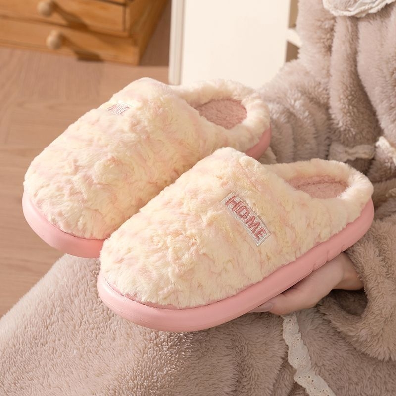 Unisex kućne papuče za zimu – plišane, unutarnje, debeli potplat, protuklizna EVA potplata
