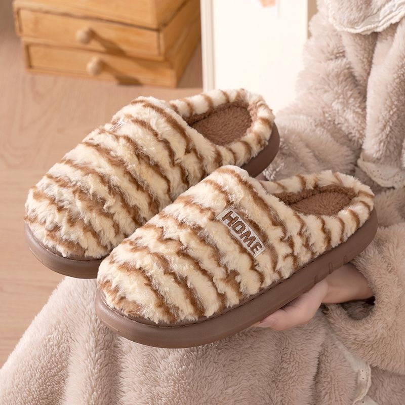 Unisex kućne papuče za zimu – plišane, unutarnje, debeli potplat, protuklizna EVA potplata