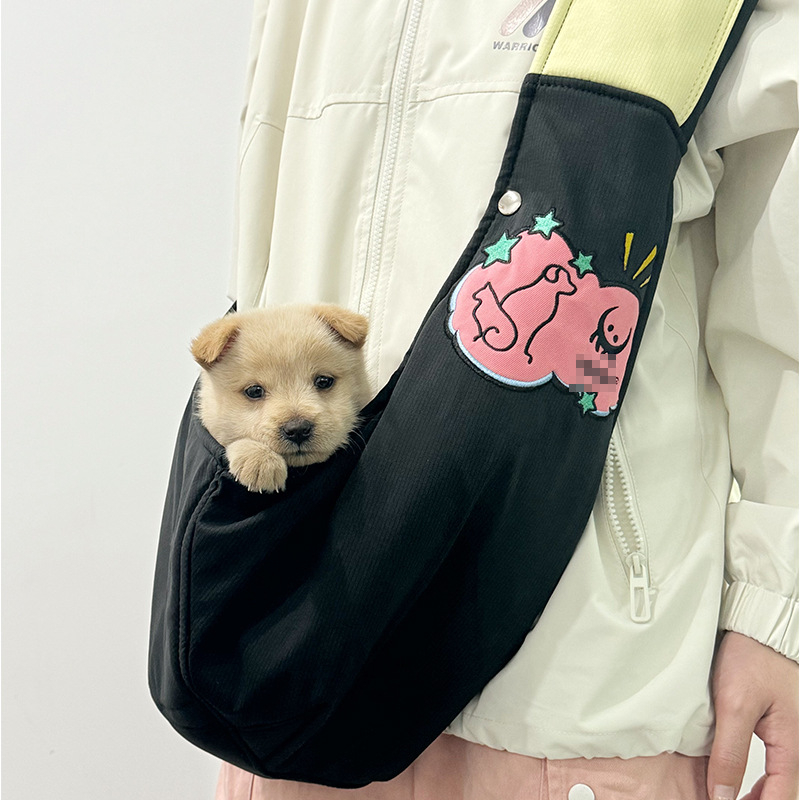 Geantă sling pentru animale de companie, pentru pisici și câini mici, cu gaură pentru cap, portabilă pentru exterior (bumbac • Modelul 4 • moale mediu)