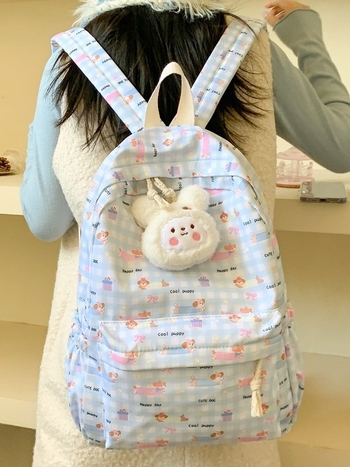 Rucsac în stil street fashion, material Oxford, închidere cu fermoar, primăvara 2025, căptușeală poliester, buzunar pentru telefon, compartiment interior