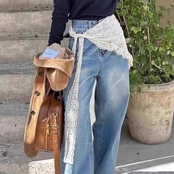 Accesorii curea dantelă în stil coreean pentru femei cu șal de talie, șal triunghiular și șal de cap; Material: țesut • Lățime groasă (>4 cm) • Închidere cu cataramă netedă • Flori țesute • Origine Yiwu