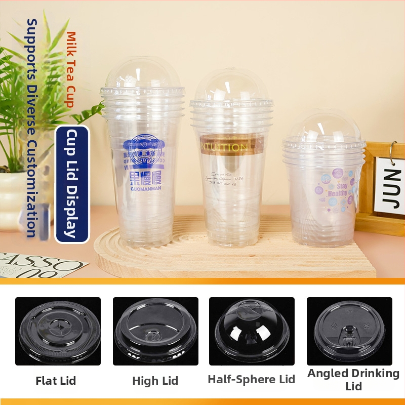 Jednokratna PET čašica za kavu i mliječni čaj s offset tiskom, prilagodljiva, moguć tisak logotipa, pogodna za pakiranje hrane