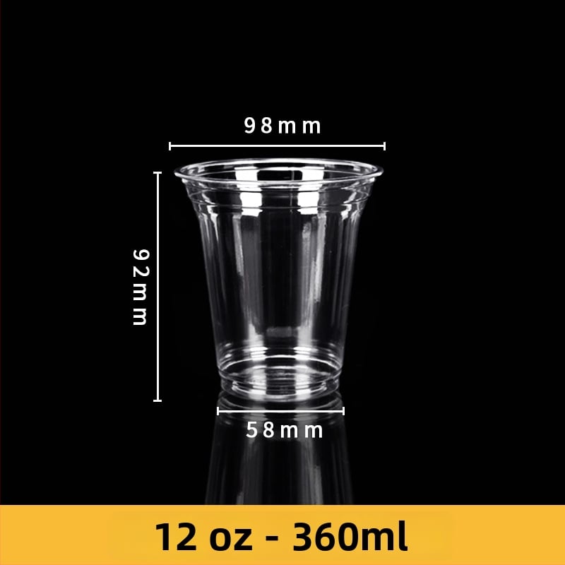 Jednokratna PET čašica za kavu i mliječni čaj s offset tiskom, prilagodljiva, moguć tisak logotipa, pogodna za pakiranje hrane