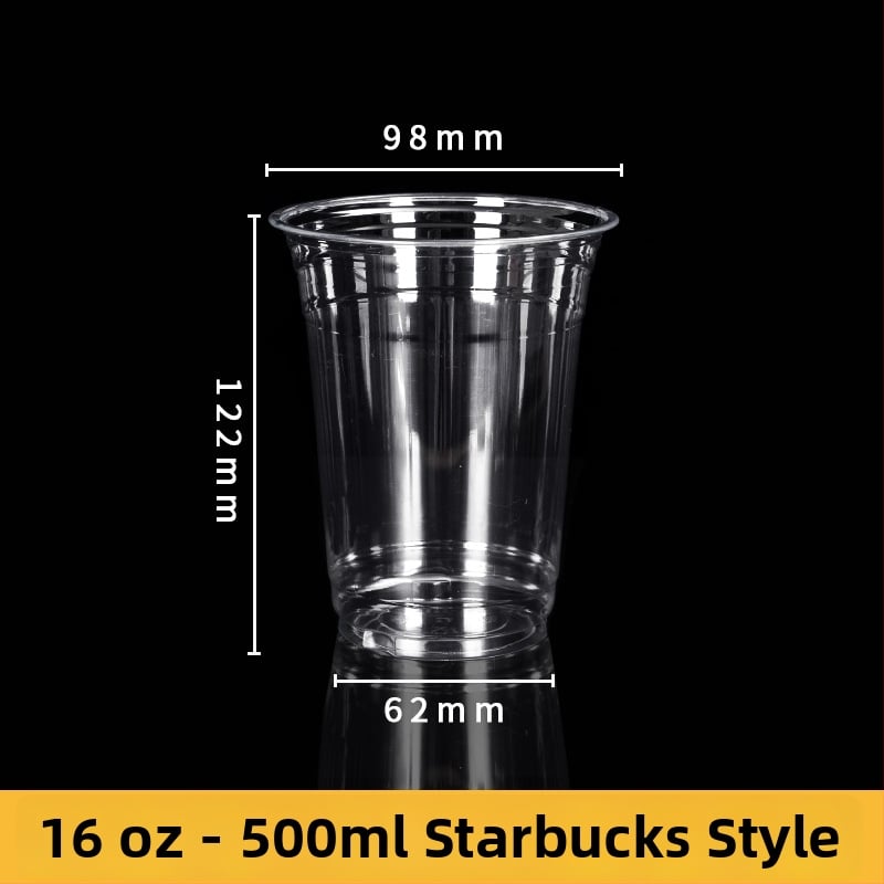 Jednokratna PET čašica za kavu i mliječni čaj s offset tiskom, prilagodljiva, moguć tisak logotipa, pogodna za pakiranje hrane