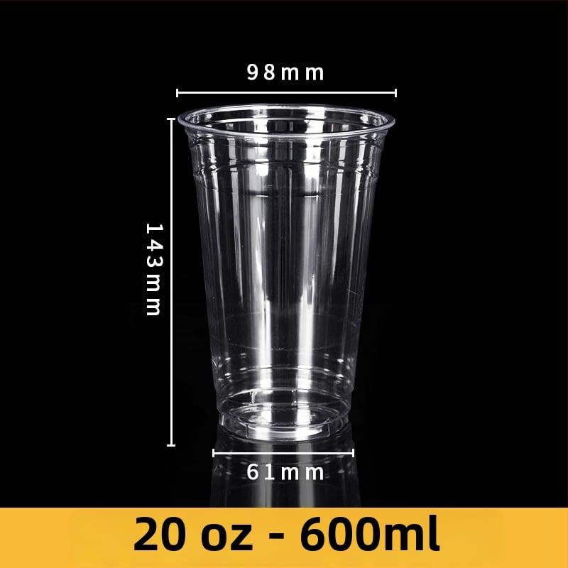 Jednokratna PET čašica za kavu i mliječni čaj s offset tiskom, prilagodljiva, moguć tisak logotipa, pogodna za pakiranje hrane