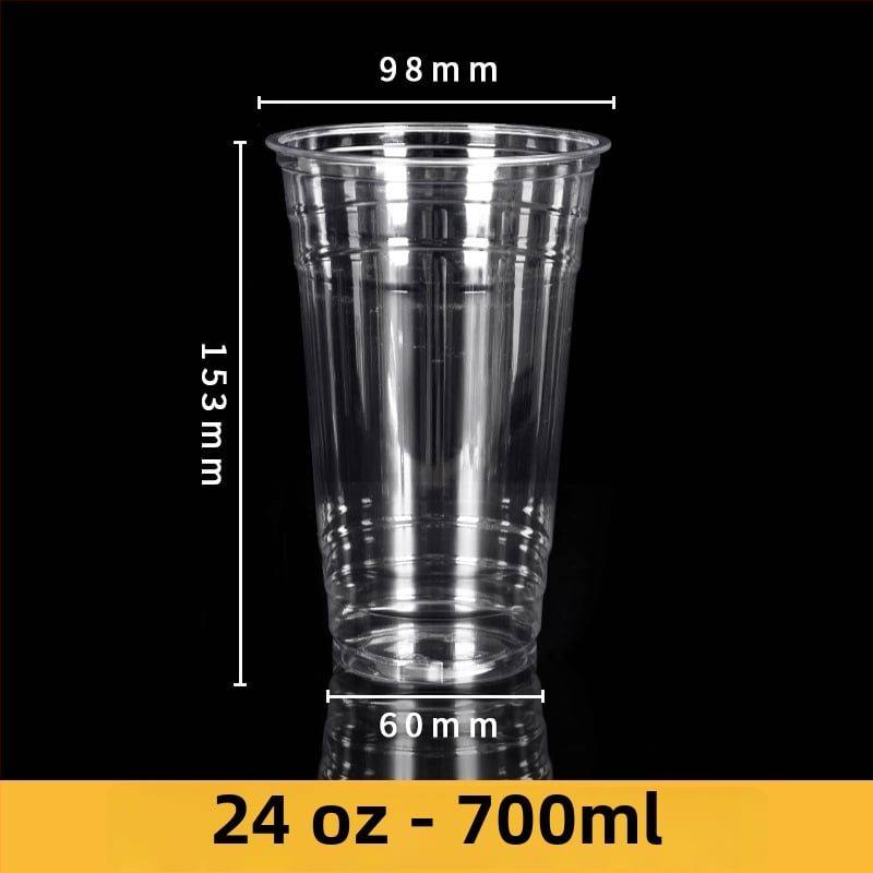 Jednokratna PET čašica za kavu i mliječni čaj s offset tiskom, prilagodljiva, moguć tisak logotipa, pogodna za pakiranje hrane