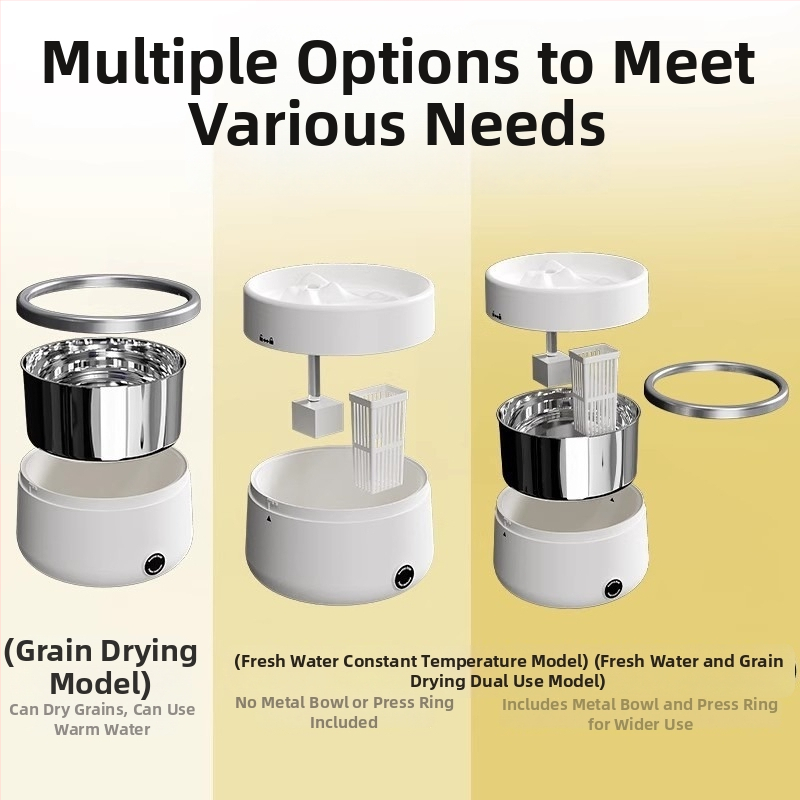 Posuda za vodu za kućne ljubimce od nehrđajućeg čelika s automatskim hranjenjem i grijačem vode s konstantnom temperaturom za pse i mačke