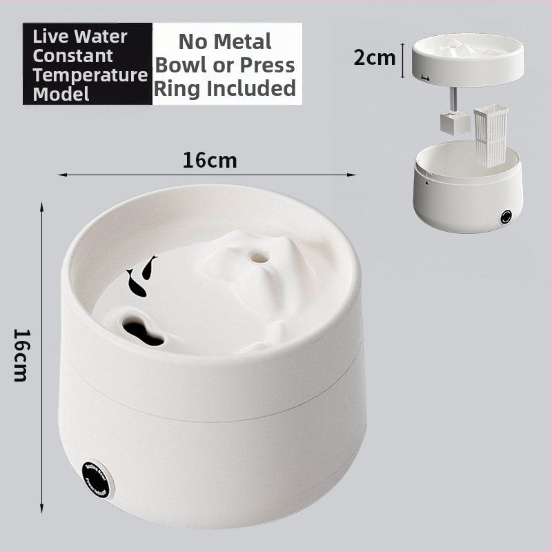 Posuda za vodu za kućne ljubimce od nehrđajućeg čelika s automatskim hranjenjem i grijačem vode s konstantnom temperaturom za pse i mačke