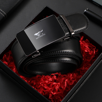 Septwolves curea pentru bărbați, piele split, cataramă automată, design original, lățime 2-4 cm