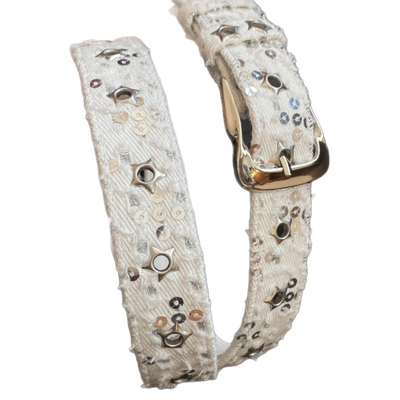 Denim pojas sa zvjezdanim zakrkama – punk Y2K stil, kopča od legura, zatvaranje kukom, Leather-Plastic obrada, Street/Hip-Hop stil, Zima 2025