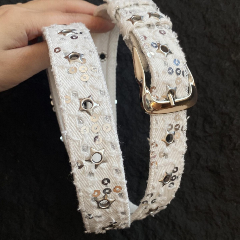 Denim pojas sa zvjezdanim zakrkama – punk Y2K stil, kopča od legura, zatvaranje kukom, Leather-Plastic obrada, Street/Hip-Hop stil, Zima 2025