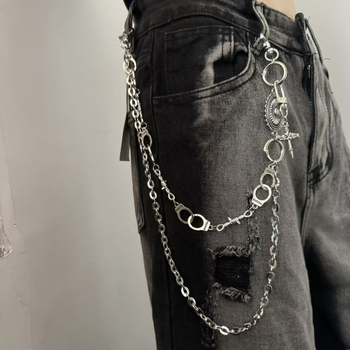 Struk lanac, unisex, metal, punk stil, širina 2,5 cm, duljina ispod 60 cm, mogućnost prilagodbe