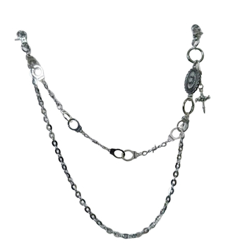 Struk lanac, unisex, metal, punk stil, širina 2,5 cm, duljina ispod 60 cm, mogućnost prilagodbe