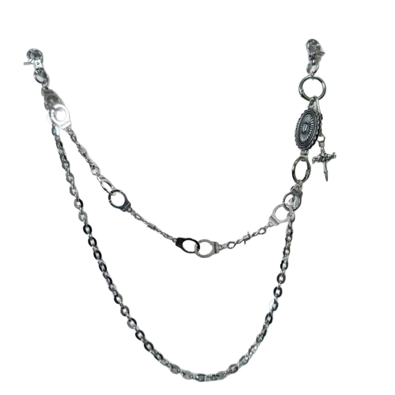 Struk lanac, unisex, metal, punk stil, širina 2,5 cm, duljina ispod 60 cm, mogućnost prilagodbe