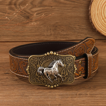 PU kožni pojas s udubljenim uzorkom, kopča od legure, kopčanje pločastim tipom, širina 2–4 cm