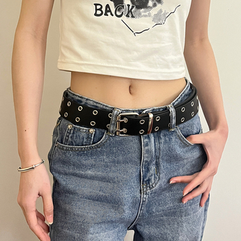 Unisex pojas od umjetne kože s punk-metal stilom, prorezani dizajn, dvostruka kopča, kopča na pin, širina 2–4 cm, marka Yiting