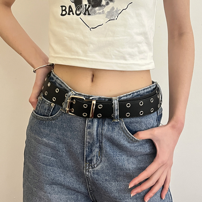 Unisex pojas od umjetne kože s punk-metal stilom, prorezani dizajn, dvostruka kopča, kopča na pin, širina 2–4 cm, marka Yiting