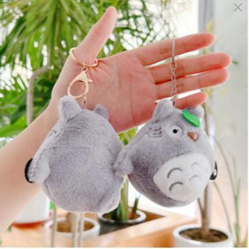 Totoro pliš mačka privjesak za ključeve, japanskog stila pliš lutka (PP pamuk; mačka; pogodno kao dodatak odjeći; uzrast 15–35)