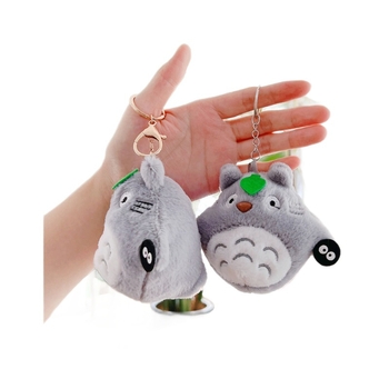 Totoro pliš mačka privjesak za ključeve, japanskog stila pliš lutka (PP pamuk; mačka; pogodno kao dodatak odjeći; uzrast 15–35)