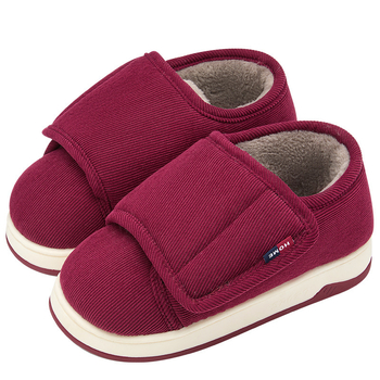 Papuci de interior din bumbac pentru bărbați, talpă antiderapantă TPR, partea superioară textil, închidere Velcro — Toamna 2025