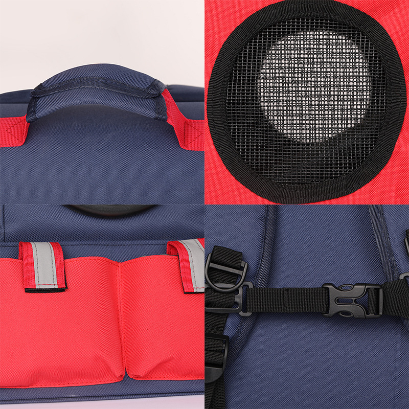 Geantă pentru animale de companie – rucsac portabil, respirabil, pentru pisici și câini, cu bretele frontale și crossbody (Poliester; Origine: Hebei; Duritate: Medie)